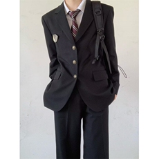 W8697-P60网图现货dk日系制服西装男士中长款西服男夹克外套，男装夹克，星座1608-2