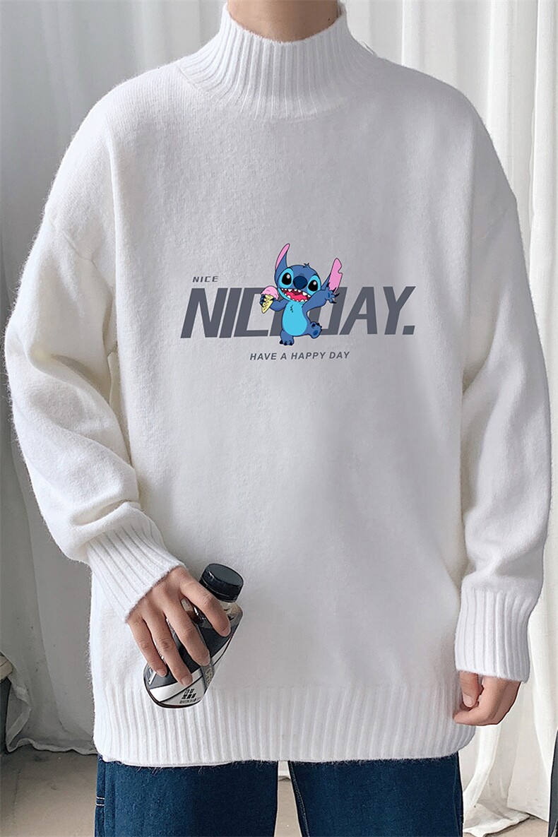 M18137-P45加绒款-P65半高领毛衣男士大码针织衫男毛线衣男,男装针织衫/毛衣,电商A040