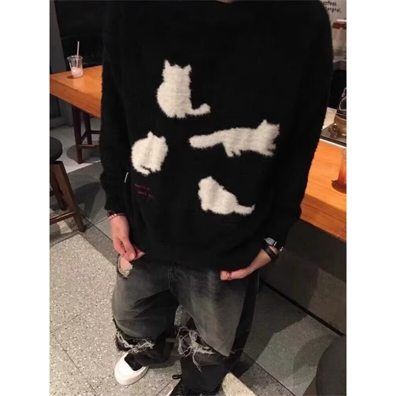 网图圆领毛衣针织衫潮牌帅气秋冬季打底衫外套221-5-MY113/P48,男装T恤,星座221-5