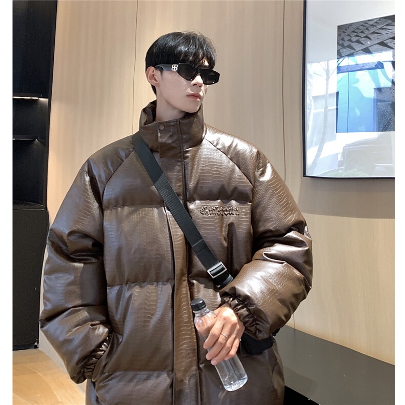 港风鳄鱼纹钢印字母设计棉衣男MY77093P120控168抖音控198，男装棉衣，星座227-7