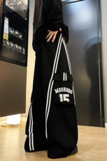 8XL-M美式条纹工装裤休闲裤男宽松直通阔腿加绒裤子K9123P78控98，男装休闲裤，电商D206-1