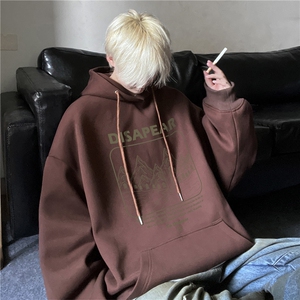 抖音品质美式复古印花多色宽松连帽卫衣JK23422特批35-控58图片