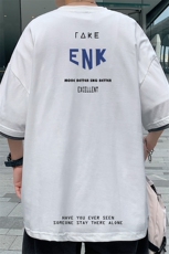JT55120-P25假两件短袖t恤男大码胖子半袖体恤半截袖港风，男装T恤，电商A040