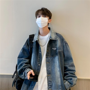 美式高街牛仔外套男士新款潮牌设计感轻熟风宽松夹克潮JK3328图片