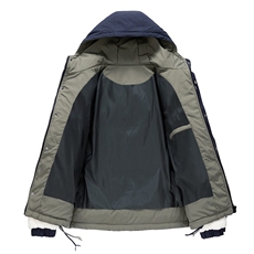 现货棉服男士加绒加厚拼接工装保暖羊羔毛冬装外套M021-P135，男装棉衣，星座308B-2