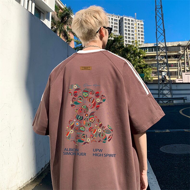量大优供抖音视频 支持得物品质配合二开 美式三条杠短袖t恤ZD180图片