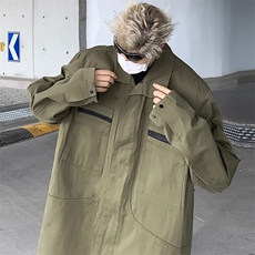 春秋美式慵懒chic外套男复古工装夹克军绿色设计感口袋棒球服潮牌，男装夹克，星座813-2