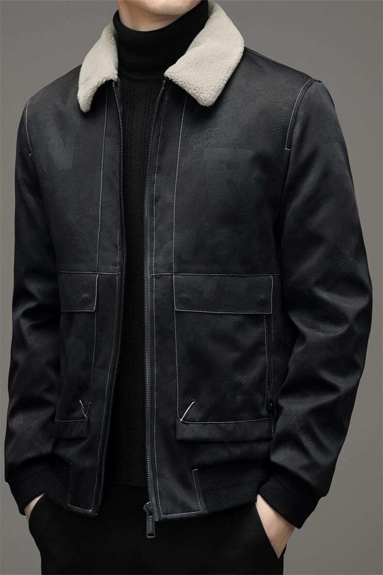 90%鹅绒中年男士翻领休闲纯色羽绒服夹克冬季新款外套ZG2902-P290,男装羽绒服,电商B212（原钱塘6029）