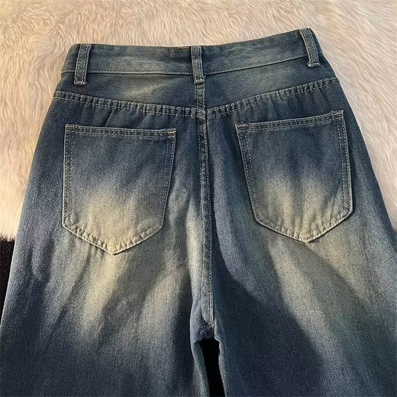 青春流行ins男原宿美式vibe裤子直筒水洗拉链牛仔裤潮K621P40,男装牛仔裤,星座1116-2