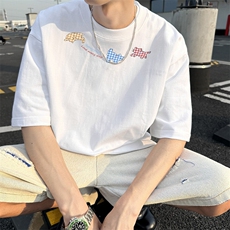 240g美式重磅短袖T恤FSDX270M-5XL特批25无差价控48，男装T恤，电商B219B