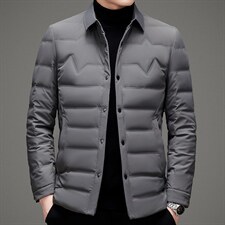BAMJ-12119钱塘2020-2冬季厚款商务休闲简约中年男士羽绒服P170，男装羽绒服，钱塘207-2