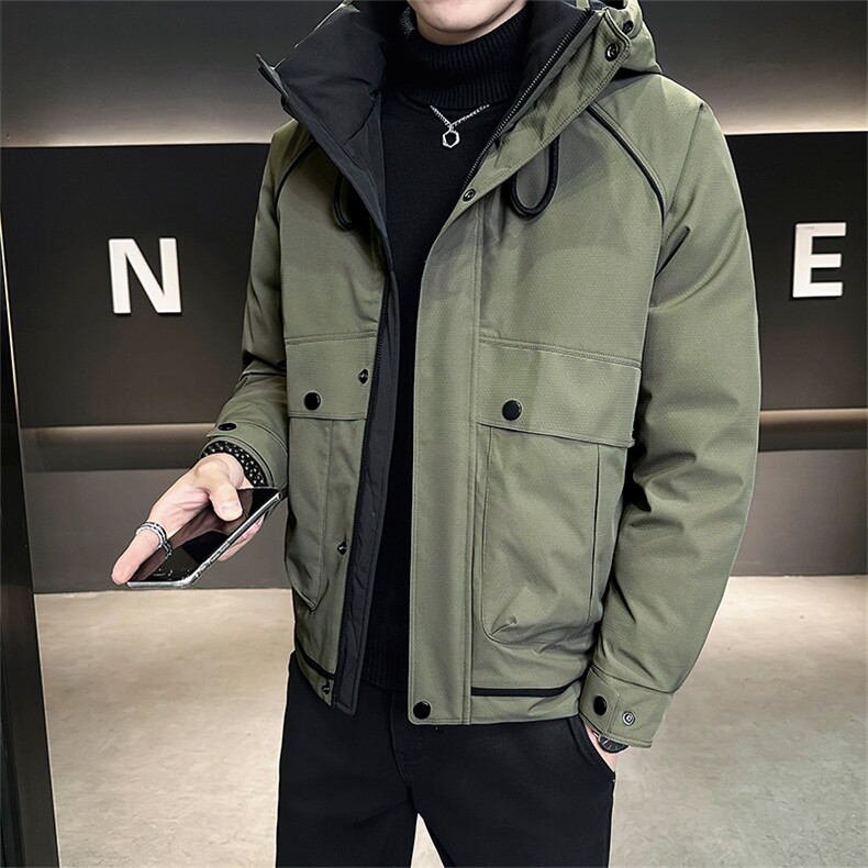标50绒备货连帽防水冲锋衣冬季男士羽绒服外套8878-P235控298,男装夹克,电商B338