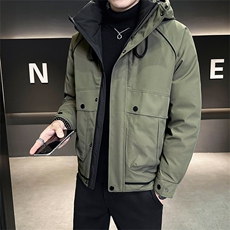 标50绒备货连帽防水冲锋衣冬季男士羽绒服外套8878-P235控298，男装夹克，电商B338