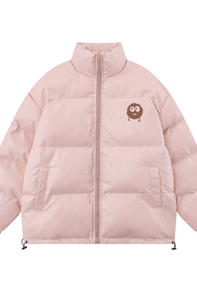 白底23新款冬季时尚百搭宽松PU皮棉服外套MY6547P115控158,男装棉衣,电商A268-1