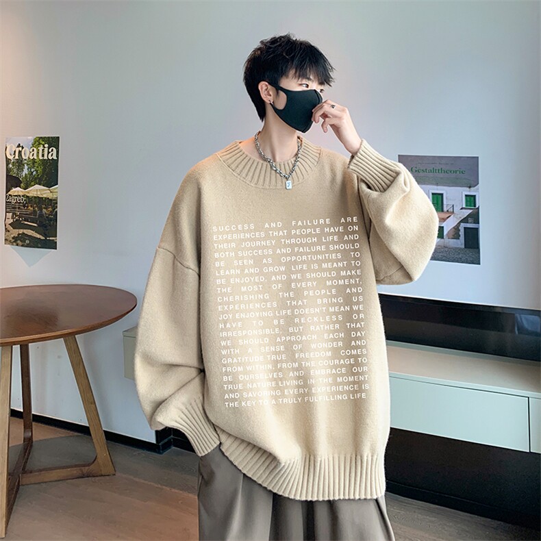 半高领毛衣男士大码针织衫男毛线衣男M18351-P45加绒款-P65,男装针织衫/毛衣,电商A040