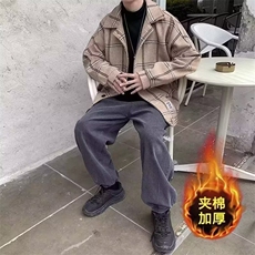 1506-1/M24061/P68新款翻领韩系翻领宽松外套中长款毛呢男秋冬，女装短外套，星座1506-1
