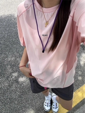 网图夏季轻薄透气凉感冰丝t恤速干短袖男女户外骑行半袖特P35，男装T恤，电商C306-1