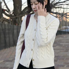 女士开衫2025年秋季单排扣长袖，女装针织衫/毛衣，泰沅羊绒
