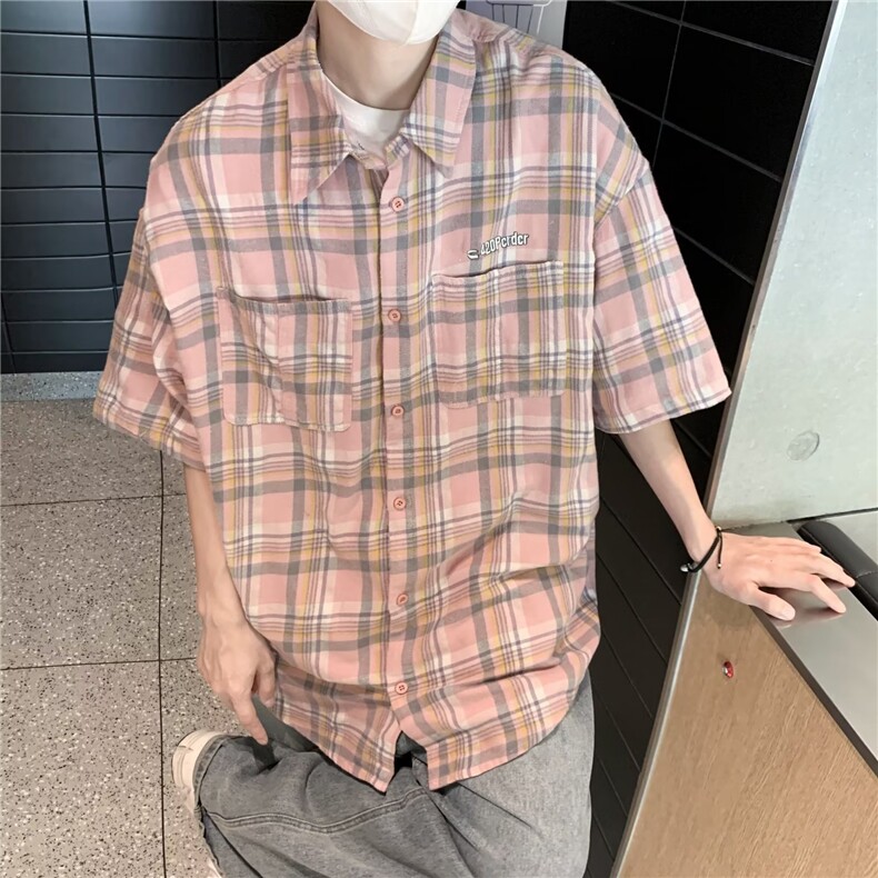 夏季新款衬衫潮流慵懒男方领衬衫W2214P35,男装衬衫,星座1116-2