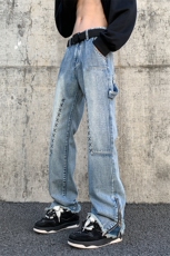 美式高街vibe潮牌牛仔裤休闲长裤直筒裤男裤A061-W9986-P65控88，男装牛仔裤，电商A061-1