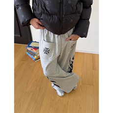 1506/QC180/P65美式复古口袋设计印花休闲裤宽松男女阔腿裤，男装休闲裤，星座1506