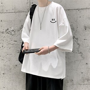 Q11204-P30 春夏季七分袖t恤男大码五分袖男短袖中袖 大皂风图片