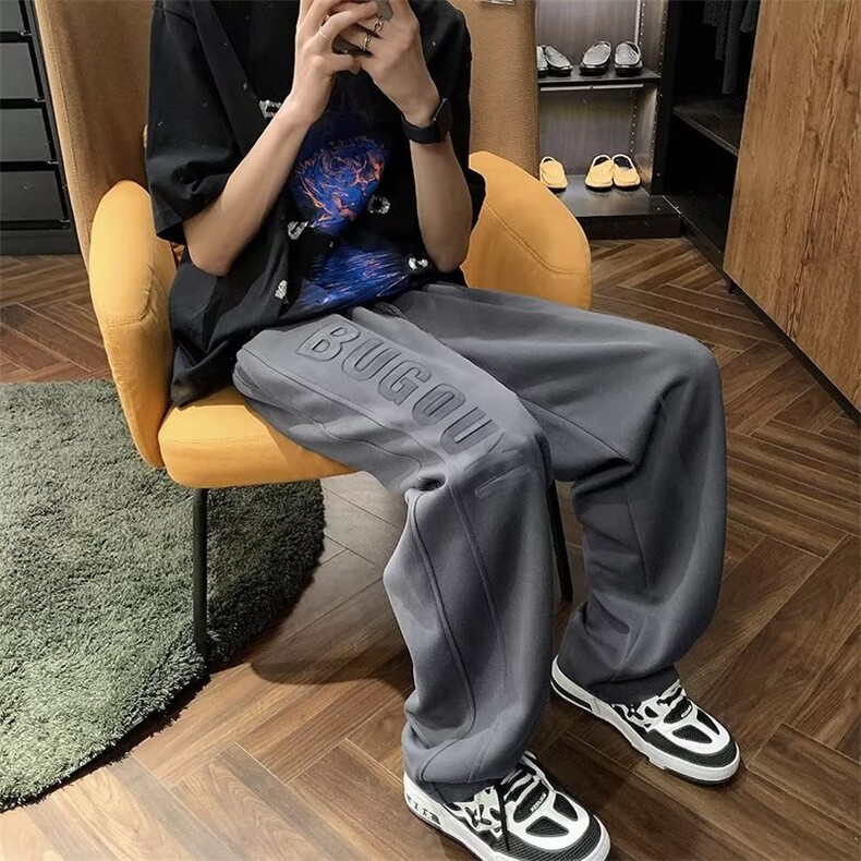 2024新款时尚潮流宽松休闲裤男长裤百搭GK3039-P38,男装休闲裤,星座1109-3