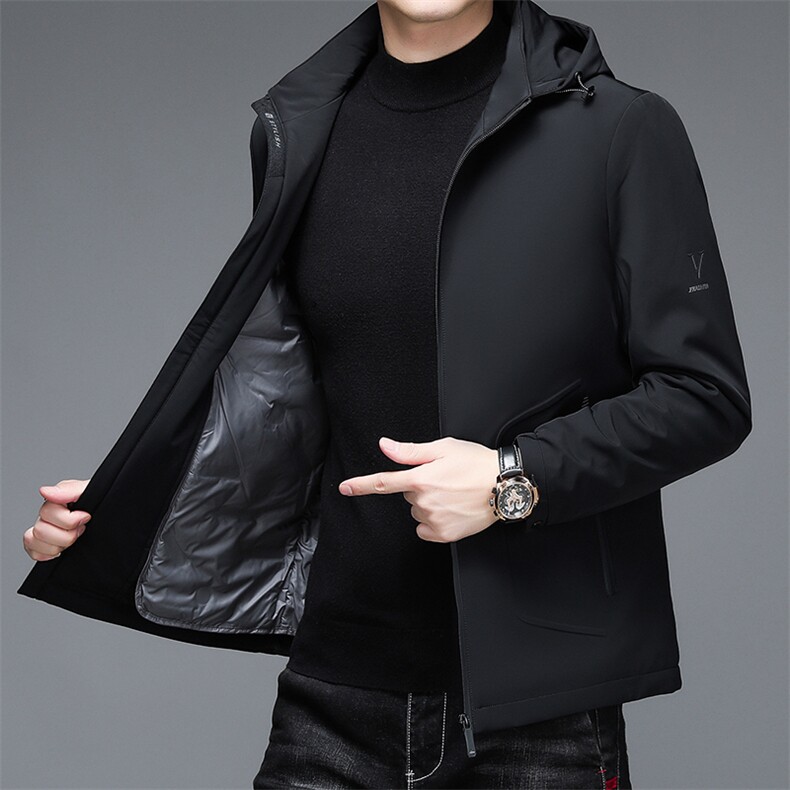 AN9850钱塘2020-3秋冬新款中年男士连帽保暖羽绒服外套P230,男装羽绒服,钱塘207-3
