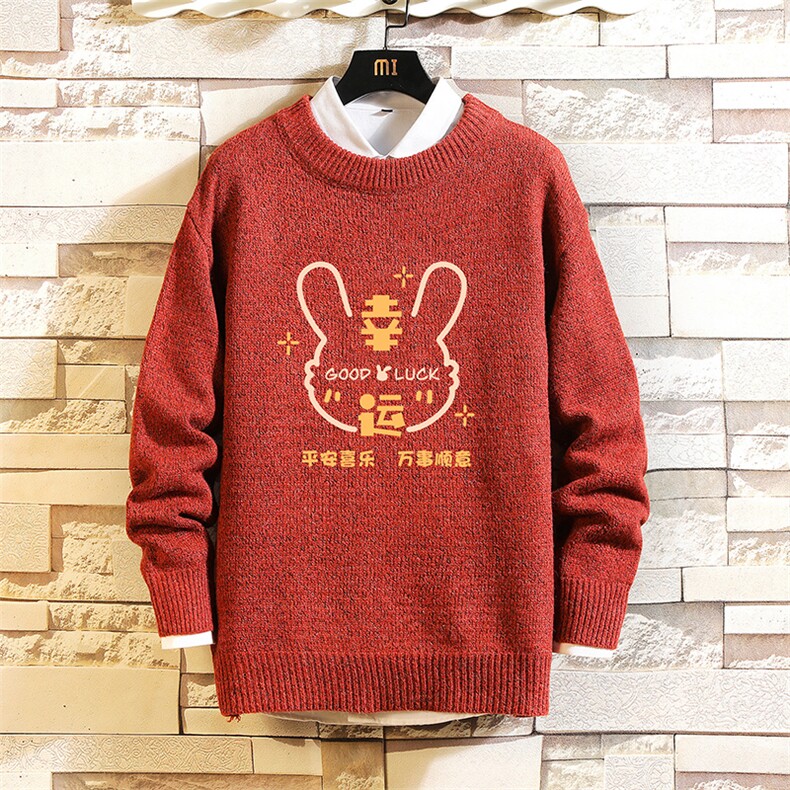加厚加绒毛衣男大码毛线衣男针织衫M19297-P45加绒款-P65砖墙,男装针织衫/毛衣,电商A040A