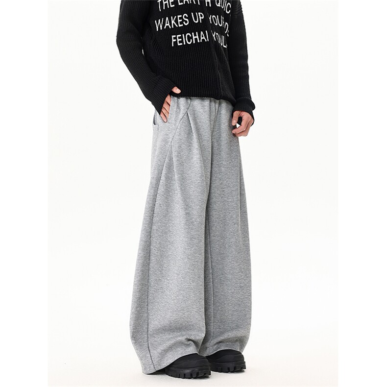 8XL-M新款美式解构设计感阔腿裤弯刀裤男宽松休闲运动裤K9179P58,女装休闲裤,电商D206-1