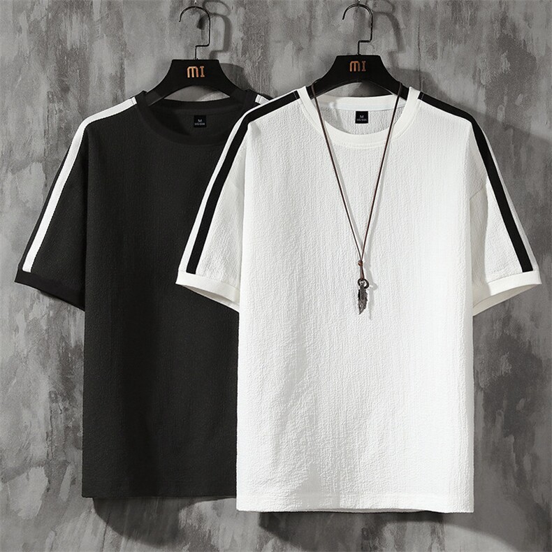 现货主推不断货大码休闲情侣简约百搭圆领短袖T恤男T65P25，男装T恤，电商B226