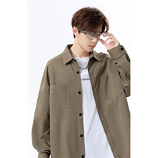 纯色重磅长袖衬衫男大码衬衣上衣外套C2209-P32【特价】，男装衬衫，电商A007