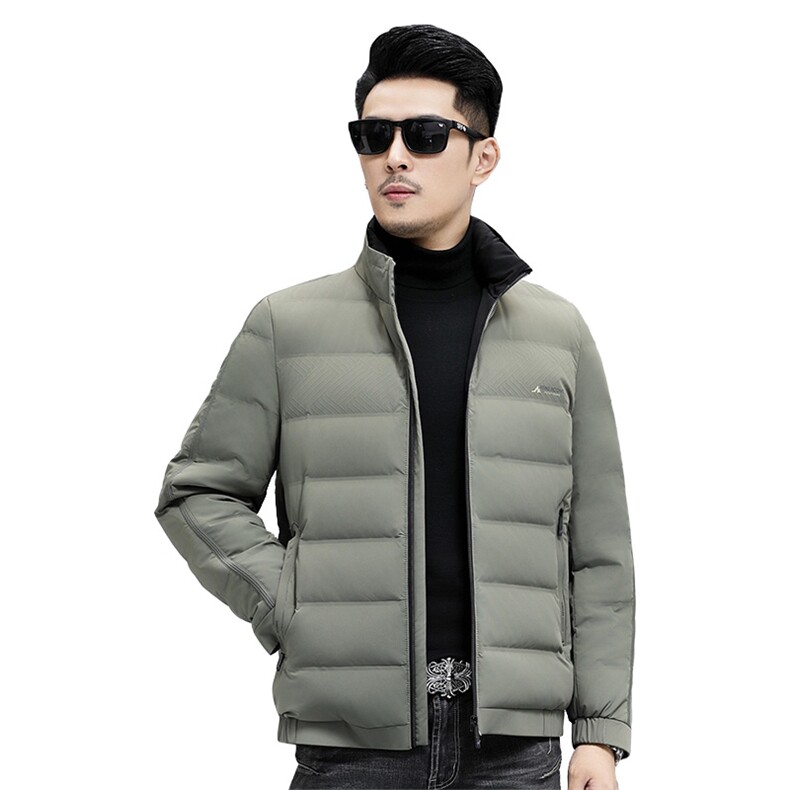 B8305钱塘2020-3时尚休闲冬季厚款立领简约中年男士羽绒服P220,男装羽绒服,钱塘207-3