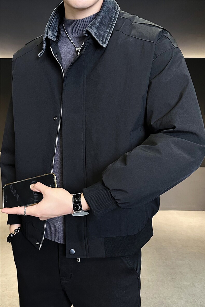 标50绒羽绒服男冬季2025新款可拆卸翻领外套A313-25661-P205,男装羽绒服,电商A313
