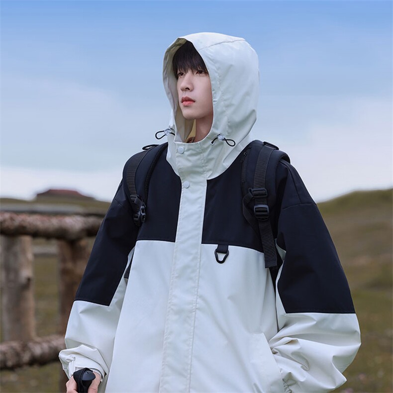 Cityboy情侣时尚连帽冲锋衣外套夹克团体班服,男装夹克,星座301D-5(原星座1415）