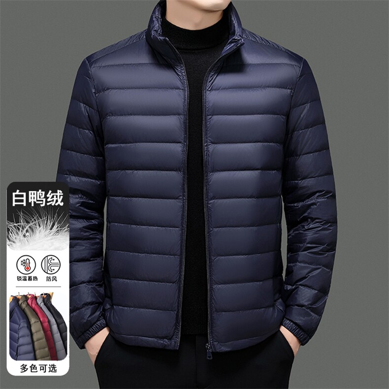 达标50绒轻薄羽绒服外套男立领冬季中青年男士休闲百搭YR911-P70，男装羽绒服，星座301D(原星座1004-8）