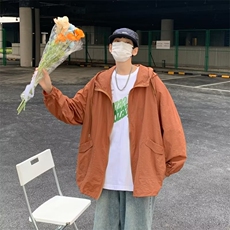 2023港风文艺连帽防晒衣男夏季宽松潮流夹克，男装夹克，星座716-3