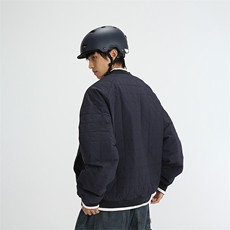南夏乔装2025冬季新款日系刺绣格子加厚棉衣复古撞色V领休闲棉服，男装棉衣，电商S006（B521）