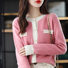 2025年秋季时尚百搭通勤就可以休闲开衫，女装羊毛衫，哲奥羊绒