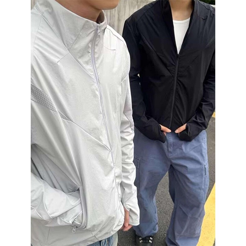 春夏款高品质冰感速干防晒服休闲户外运动外套透气弹力机能风夹克,男装防晒衣,电商A443
