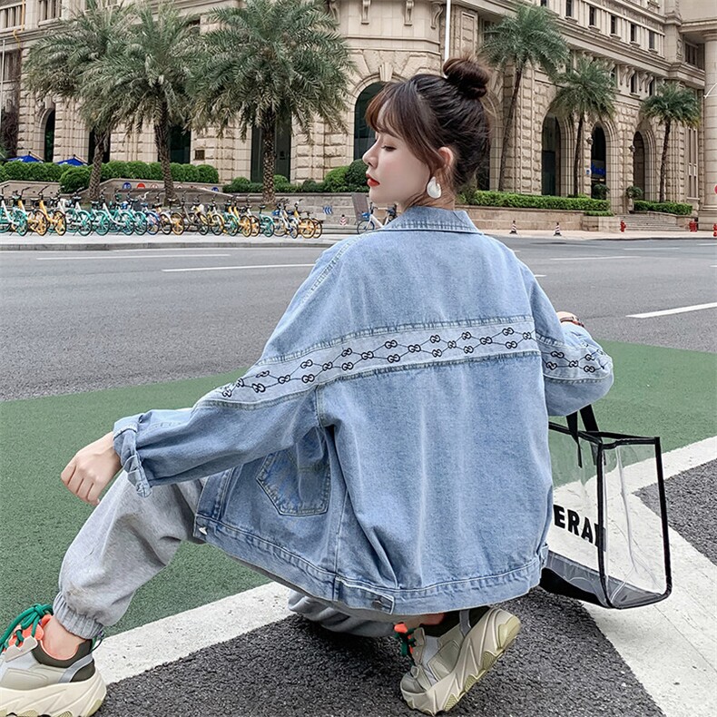 春秋新款2024短款牛仔衣宽松显瘦网红学生牛仔外套女Z043-85图片