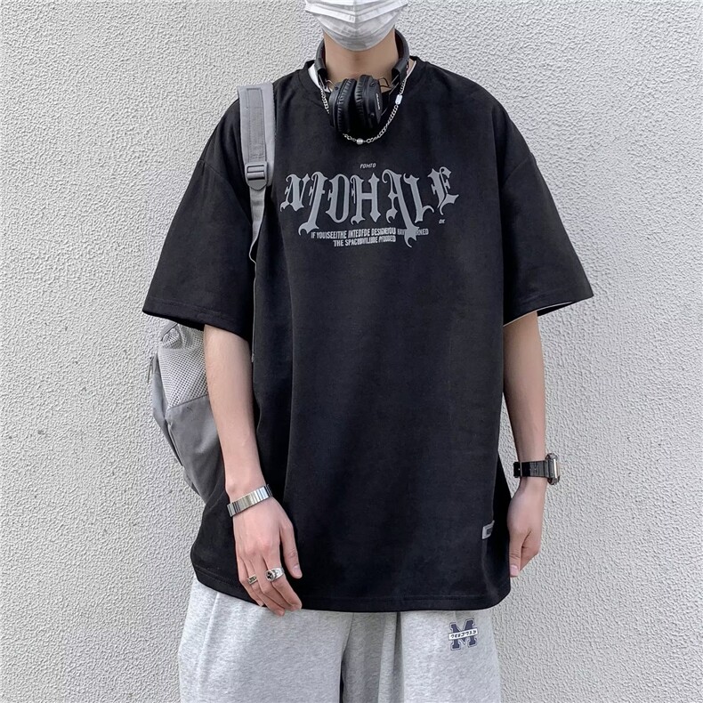2023春夏季新款男休闲圆领短袖T恤DT001P30图片