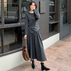 2025年秋季新款时尚潮流棉质舒适感大摆裙套装，女装套装/套裙，超帛