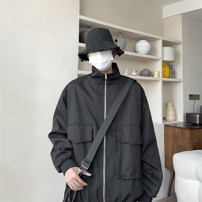 春秋男立领帅气休闲多口袋工装夹克男长袖韩版上衣外套JK0423-P60,男装夹克,星座308B-1