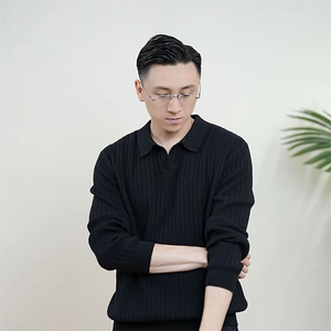 现货纯色polo领子 V领毛衣针织衫 毛衣翻领 E41050-P55图片
