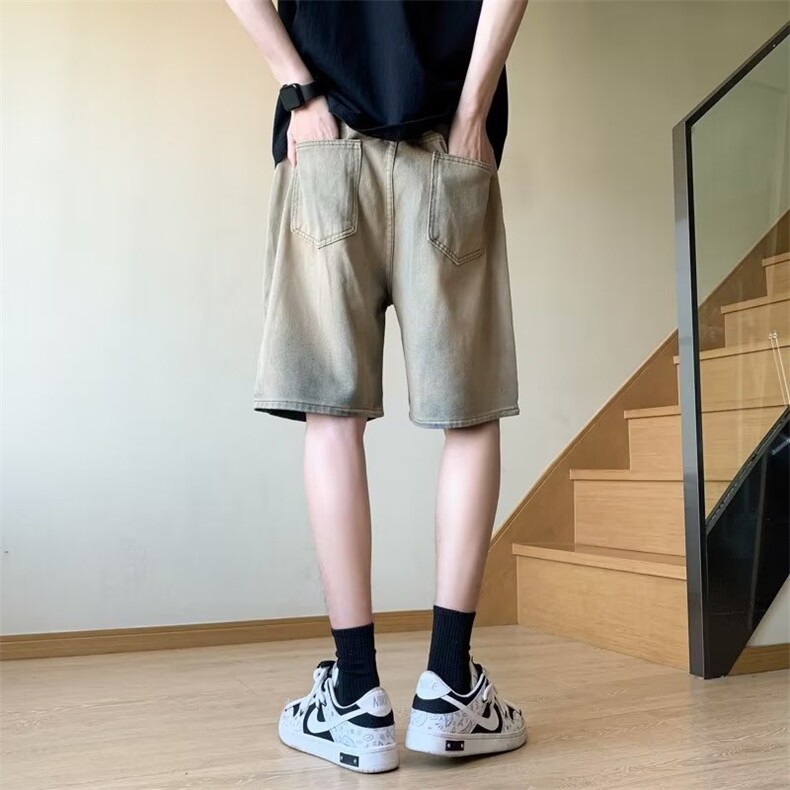 潮流简约ins原宿日系夏季男五分裤牛仔裤NK210P35,男装牛仔裤,星座1116-2