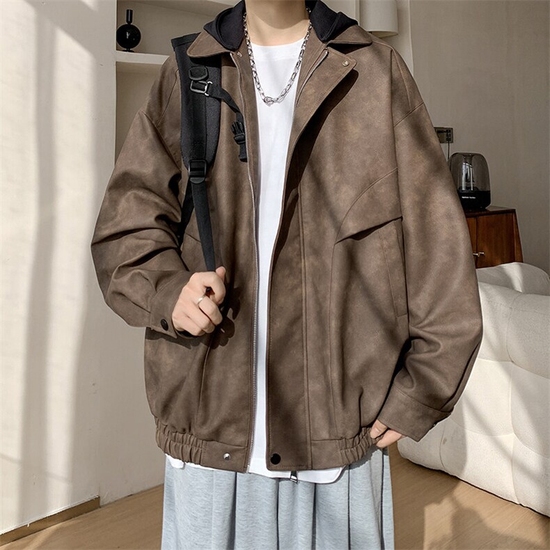 春季皮衣美式潮牌青少年百搭夹克情侣春装外套XZ102B-1-JK2565P85,男装夹克,星座102B-1