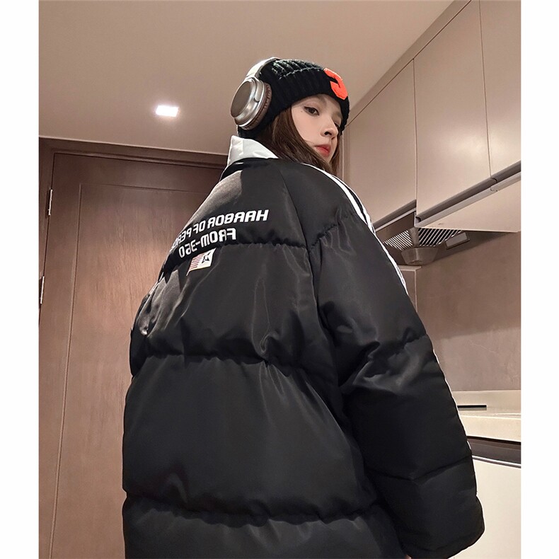EQ336美式潮流拼接撞色潮流冬季面包服外套男女情侣装棉衣2023,男装棉衣,电商C306-1