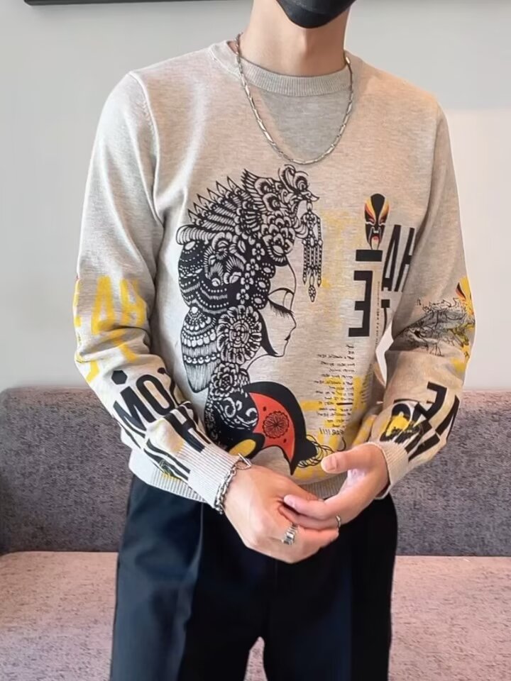 秋冬潮风套头休闲时尚毛衣男 M841-P58图片