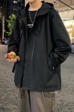 港风上衣多拉链夹克宽松落肩拼色冲锋衣外套JK834P75，男装夹克，星座1204-3